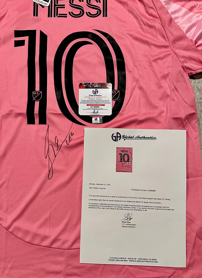 Lionel Messi Inter Miami FC Autographed 2024 Adidas Home Soccer Jersey LOA - 3