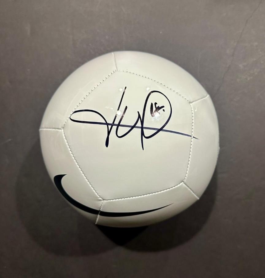 Kylian Mbappe Real Madrid Autographed Nike Soccer Ball coa: Kylian Mbappe Real Madrid Autographed Nike Soccer Ball GA coa - Autograph Location & coa # may vary