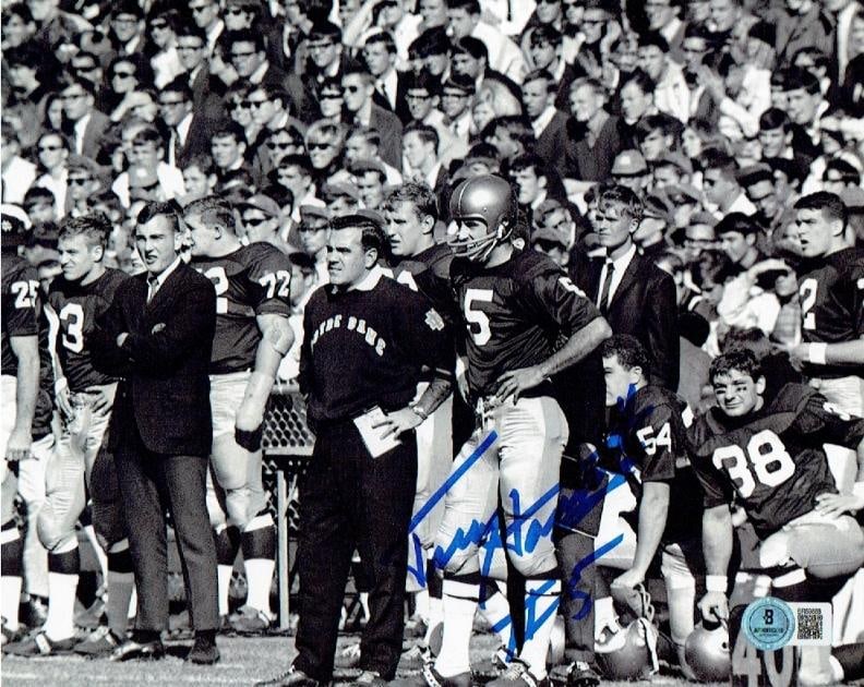 Terry Hanratty Notre Dame Fighting Irish Autographed 8x10 Photo Beckett Hologram: Terry Hanratty Notre Dame Fighting Irish Autographed 8x10 Photo Beckett QR Hologram Included (THERE IS NO COA CARDS WITH QR CODE HOLGRAMS - SCAN QR CODE WITH CAMERA TO VERIFY AUTHENTICITY) -