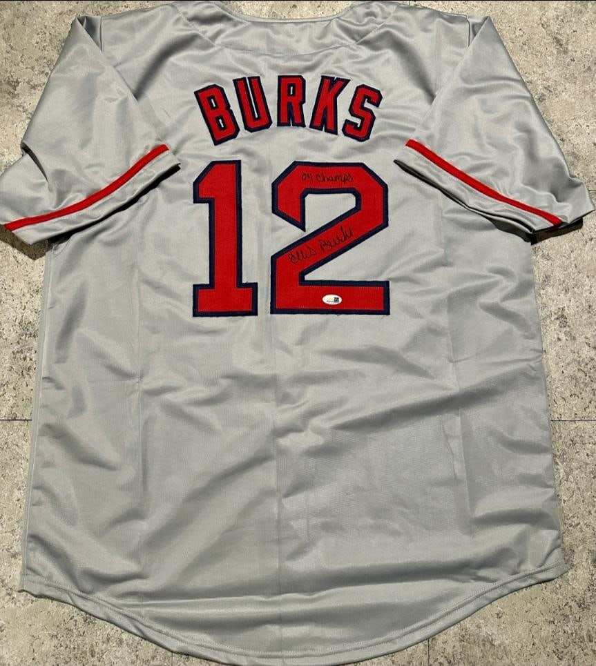 Ellis Burks Boston Red Sox Autographed & Insc. Custom Baseball Jersey JSA Hologram: Ellis Burks Boston Red Sox Autographed & Inscribed Custom Baseball Jersey JSA Witnessed QR Hologram - THIS DOES NOT COME WITH A COA CARD! SCAN QR CODE TO VERIFY AUTHENTICITY! Autograph Location & coa