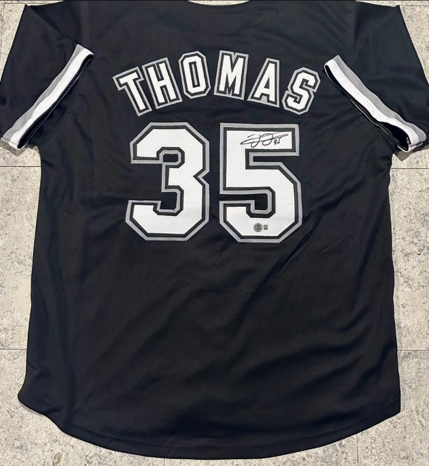 Frank Thomas Chicago White Sox Autographed Custom Baseball Jersey Beckett Hologram: Frank Thomas Chicago White Sox Autographed Custom Baseball Jersey Beckett QR Hologram Included (THERE IS NO COA CARDS WITH QR CODE HOLGRAMS - SCAN QR CODE WITH CAMERA TO VERIFY AUTHENTICITY) - Autogra