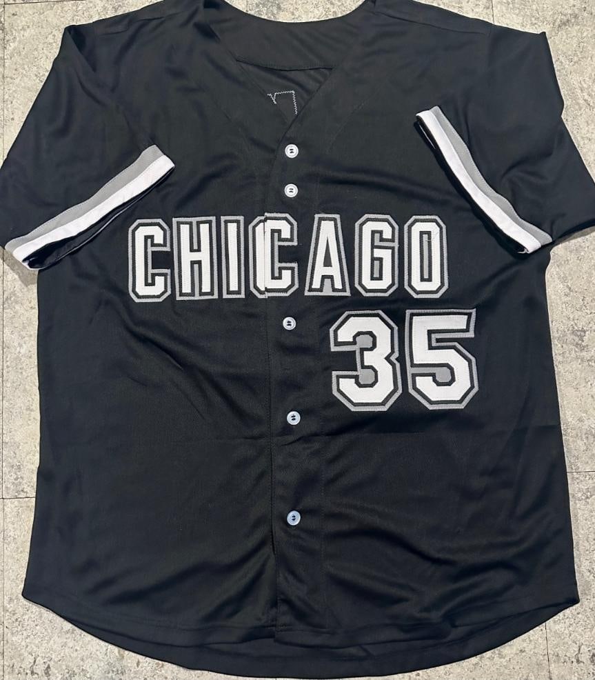 Frank Thomas Chicago White Sox Autographed Custom Baseball Jersey Beckett Hologram - 3