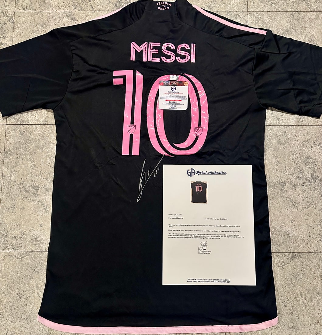 Lionel Messi Inter Miami FC Autographed 2023 Adidas Away Soccer Jersey LOA - 2