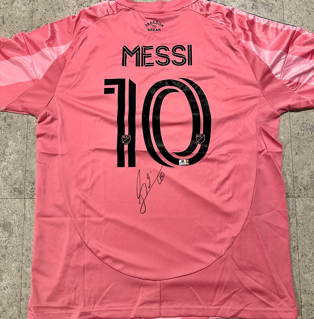 Lionel Messi Inter Miami FC Autographed 2024 Adidas Away Soccer Jersey LOA (1 of 4)