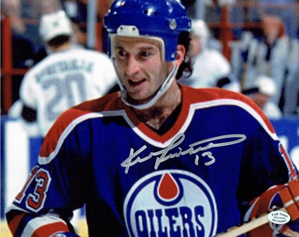 Ken Linseman Edmonton Oilers Autographed 8x10 Photo coa: Ken Linseman Edmonton Oilers Autographed 8x10 Photo Full Time coa - Autograph Location may vary