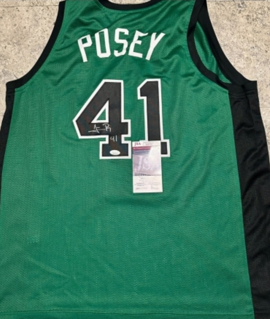James Posey Boston Celtics Autographed Custom Basketball Jersey JSA coa: James Posey Boston Celtics Autographed Custom Basketball Style Jersey JSA Witnessed coa - Autograph Location & coa # may vary JERSEY SIZE EXTRA LARGE - CUSTOM JERSEY MEANS NO LOGOS, NO TEAM NAMES, &