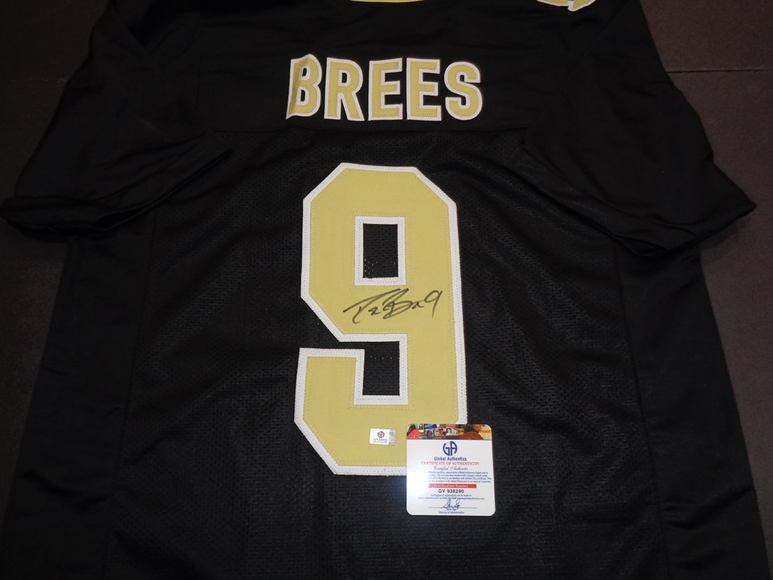 Drew Brees New Orleans Saints Autographed Custom Football Jersey coa - 2