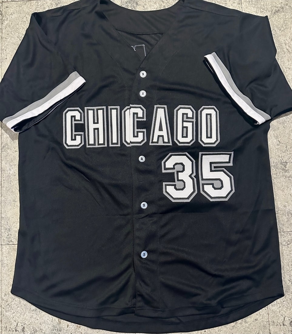 Frank Thomas Chicago White Sox Autographed Custom Baseball Jersey Beckett Hologram - 3