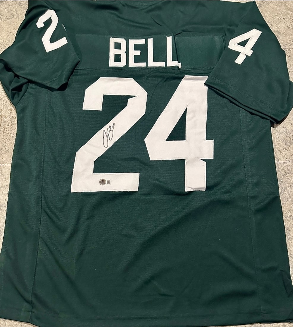 Le'Veon Bell Michigan State Autographed Custom Football Jersey Beckett Hologram (1 of 3)