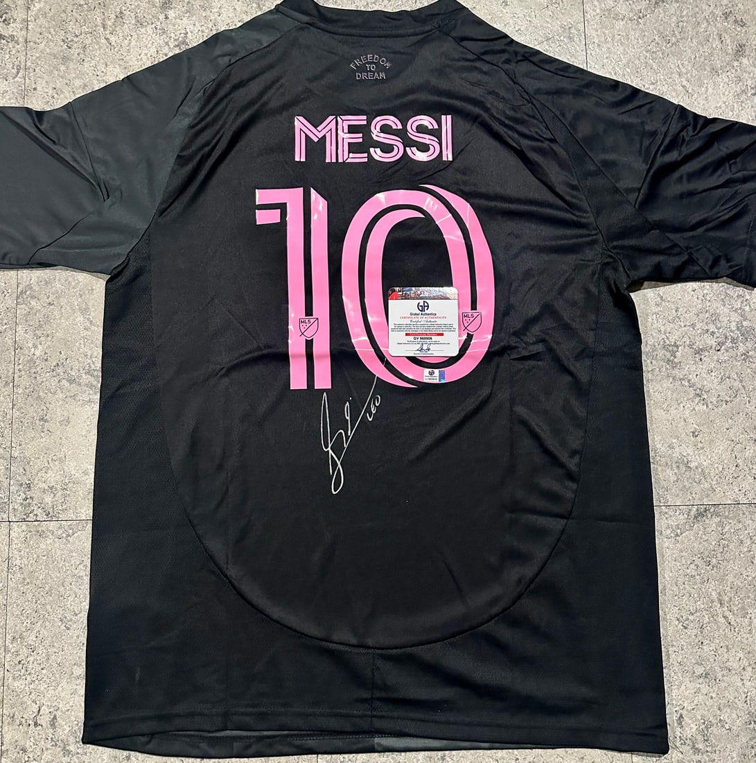 Lionel Messi Inter Miami FC Autographed 2024 Adidas Away Soccer Jersey LOA (1 of 4)
