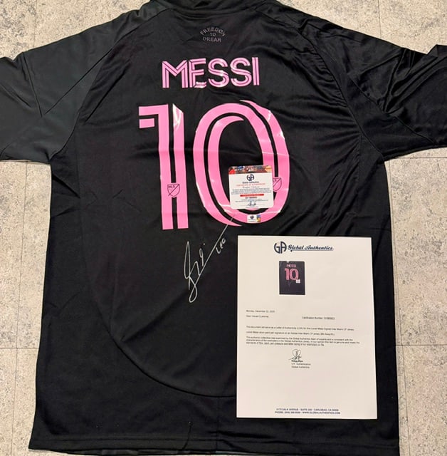 Lionel Messi Inter Miami FC Autographed 2023 Adidas Away Soccer Jersey LOA - 2