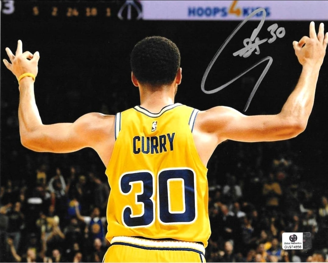 Stephen Curry Golden State Warriors Autographed 8x10 Photo coa: Stephen Curry Golden State Warriors Autographed 8x10 Photo GA coa - Autograph Location & coa # may vary