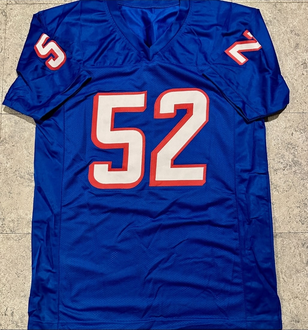 Ted Johnson New England Patriots Autographed Custom Football Jersey JSA W coa - 2