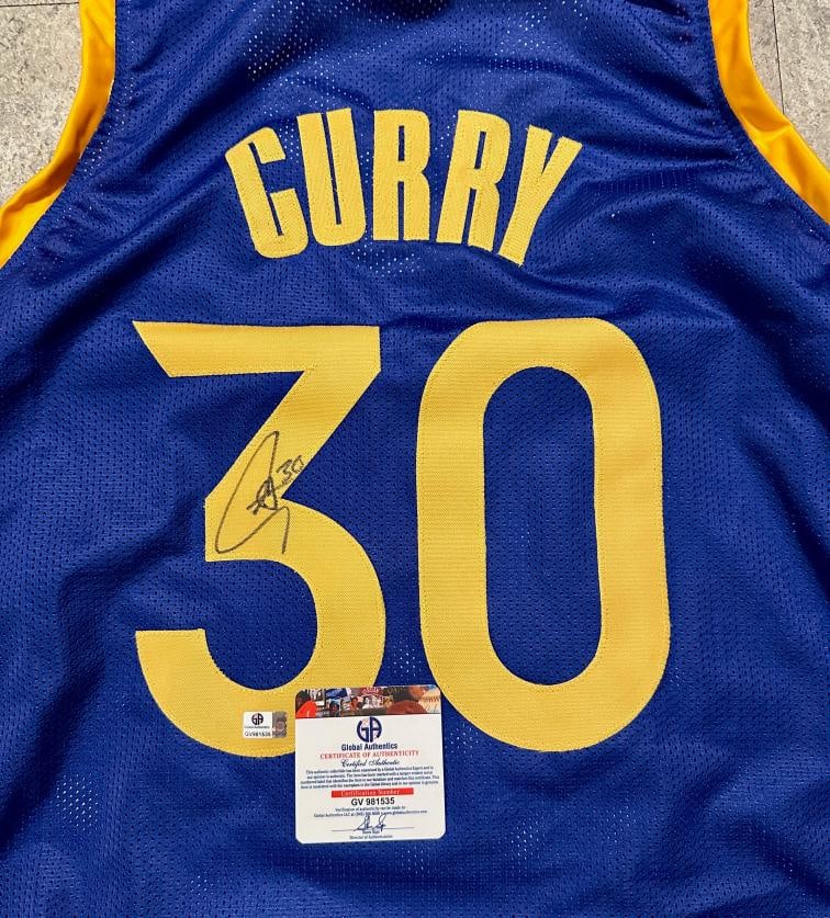 Stephen Curry Golden State Warriors Autographed Custom Basketball Jersey coa - 2