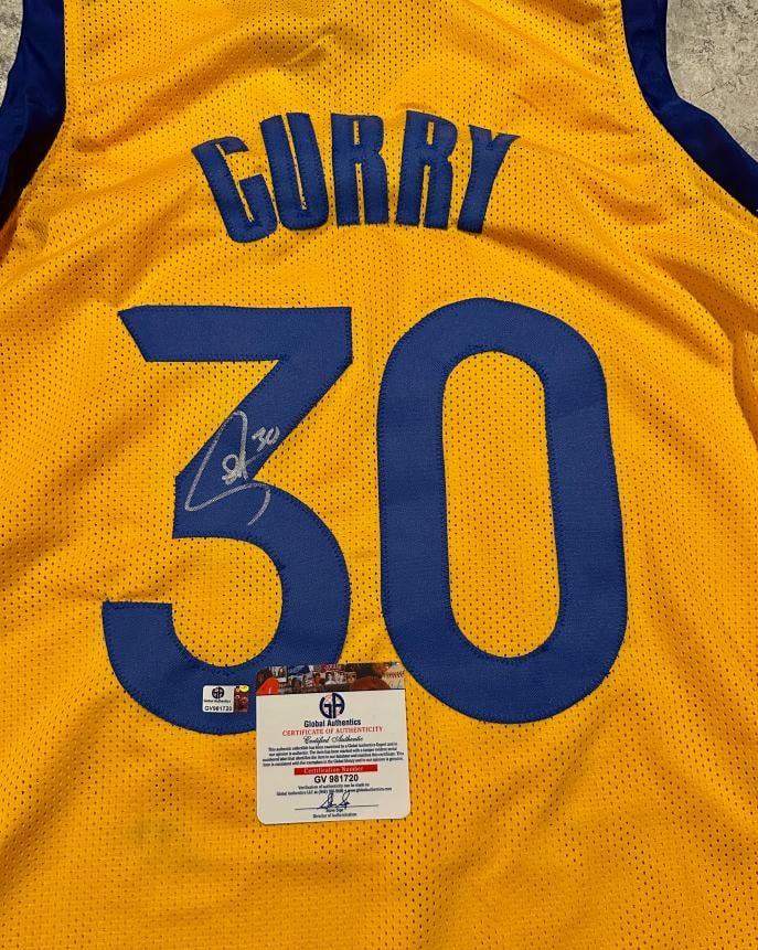 Stephen Curry Golden State Warriors Autographed Custom Basketball Jersey coa - 2