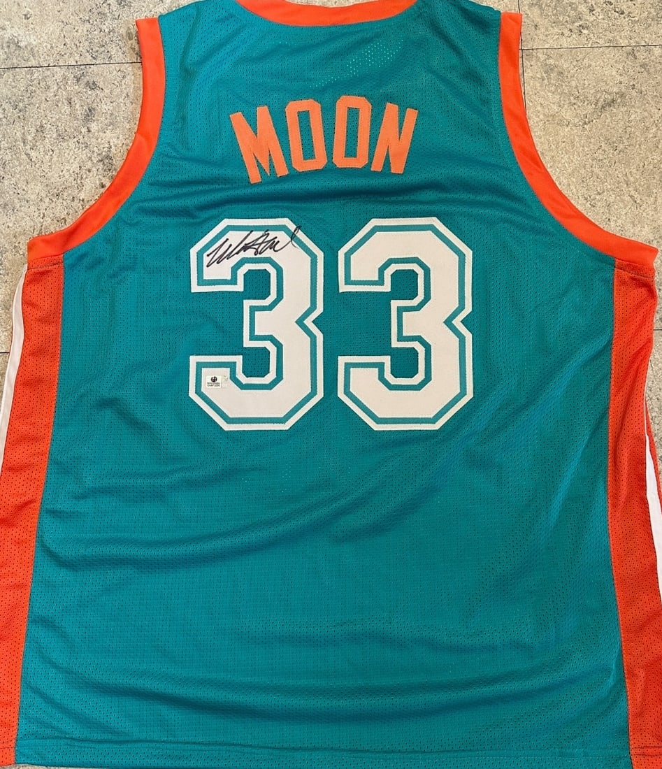 Will Ferrell Jackie Moon Semi Pro (2008) Autographed Custom Basketball Jersey coa: Will Ferrell Jackie Moon Semi Pro (2008) Autographed Custom Basketball Jersey GA coa - Autograph Location & coa # may vary JERSEY SIZE EXTRA LARGE - CUSTOM JERSEY MEANS NO LOGOS, NO TEAM NAMES, & NO