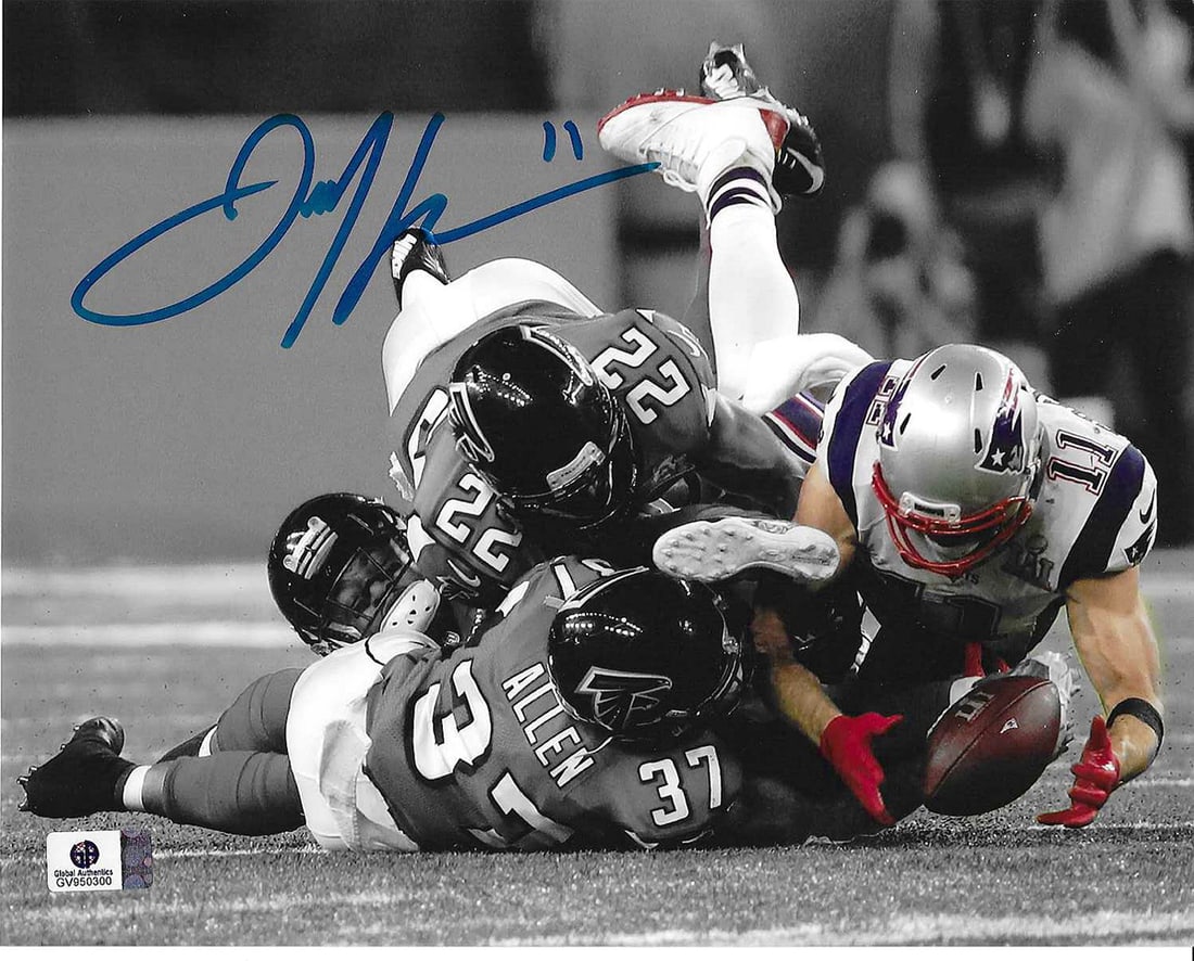Julian Edelman New England Patriots Autographed 8x10 Photo coa: Julian Edelman New England Patriots Autographed 8x10 Photo GA coa - Autograph Location & coa # may vary