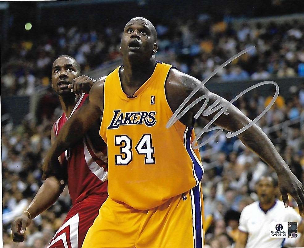 Shaquille O'Neal Los Angeles Lakers Autographed 8x10 Photo coa: Shaquille O'Neal Los Angeles Lakers Autographed 8x10 Photo GA coa - Autograph Location & coa # may vary
