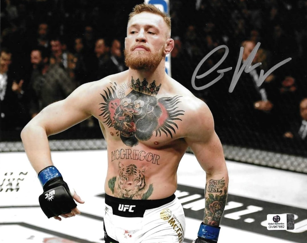 Conor McGregor UFC Autographed 8x10 Photo coa: Conor McGregor UFC Autographed 8x10 Pose Photo GA coa - Autograph Location & coa # may vary