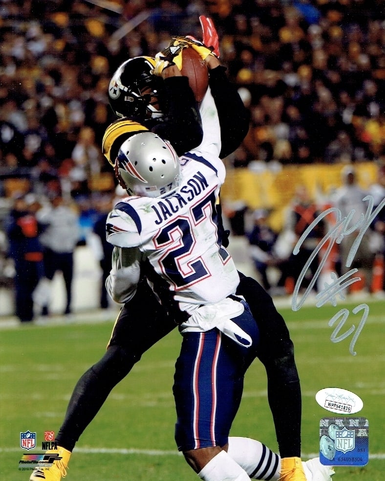J.C. Jackson New England Patriots Autographed 8x10 Photo JSA coa (1 of 2)