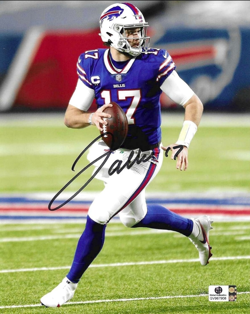 Josh Allen Buffalo Bills Autographed 8x10 Photo coa: Josh Allen Buffalo Bills Autographed 8x10 Out of the Box Photo GA coa - Autograph Location & coa # may vary