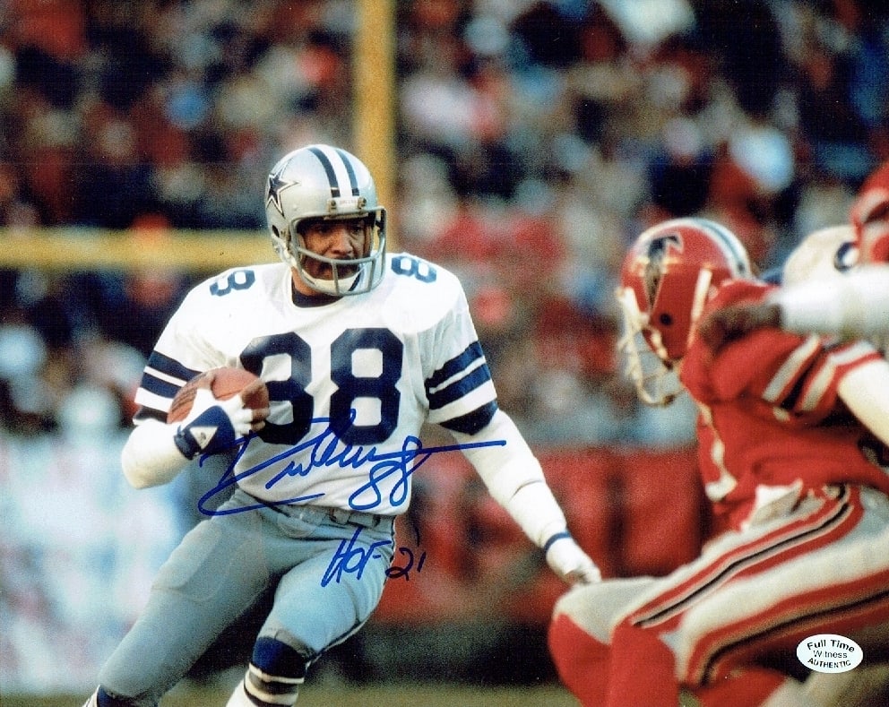 Drew Pearson Dallas Cowboys Autographed 8x10 Photo coa: Drew Pearson Dallas Cowboys Autographed 8x10 Photo Full Time Authentics coa