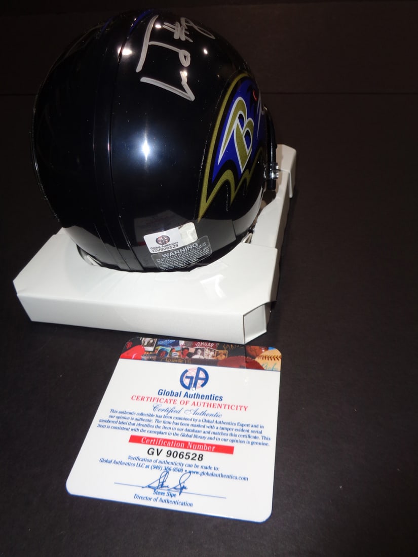 Lamar Jackson Baltimore Ravens Autographed Riddell Mini Helmet coa - 2