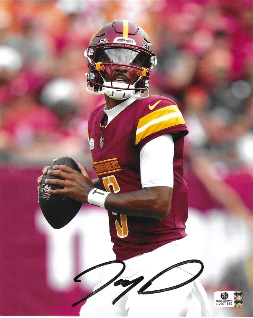 Jayden Daniels Washington Commanders Autographed 8x10 Photo coa: Jayden Daniels Washington Commanders Autographed 8x10 Photo GA coa - Autograph Location & coa # may vary