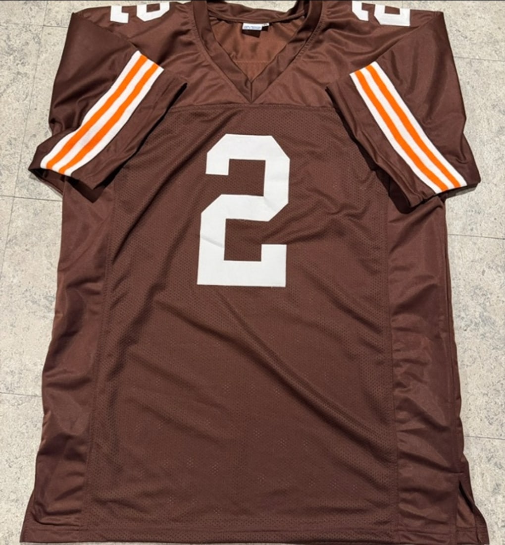 Amari Cooper Cleveland Browns Autographed Custom Football Jersey Beckett Hologram - 3