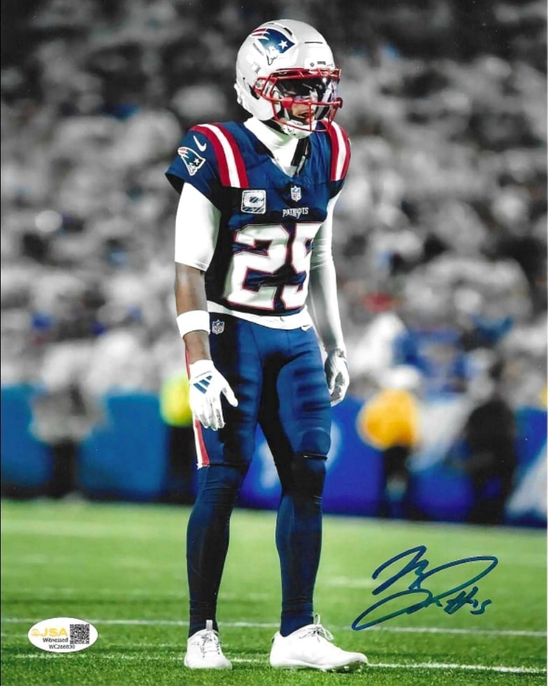 Marcus Jones New England Patriots Autographed 8x10 Photo JSA Hologram: Marcus Jones New England Patriots Autographed 8x10 Photo JSA WITNESSES QR HOLOGRAM (THERE IS NO COA CARDS WITH QR CODE HOLGRAMS - SCAN QR CODE WITH CAMERA TO VERIFY AUTHENTICITY) - Autograph Location