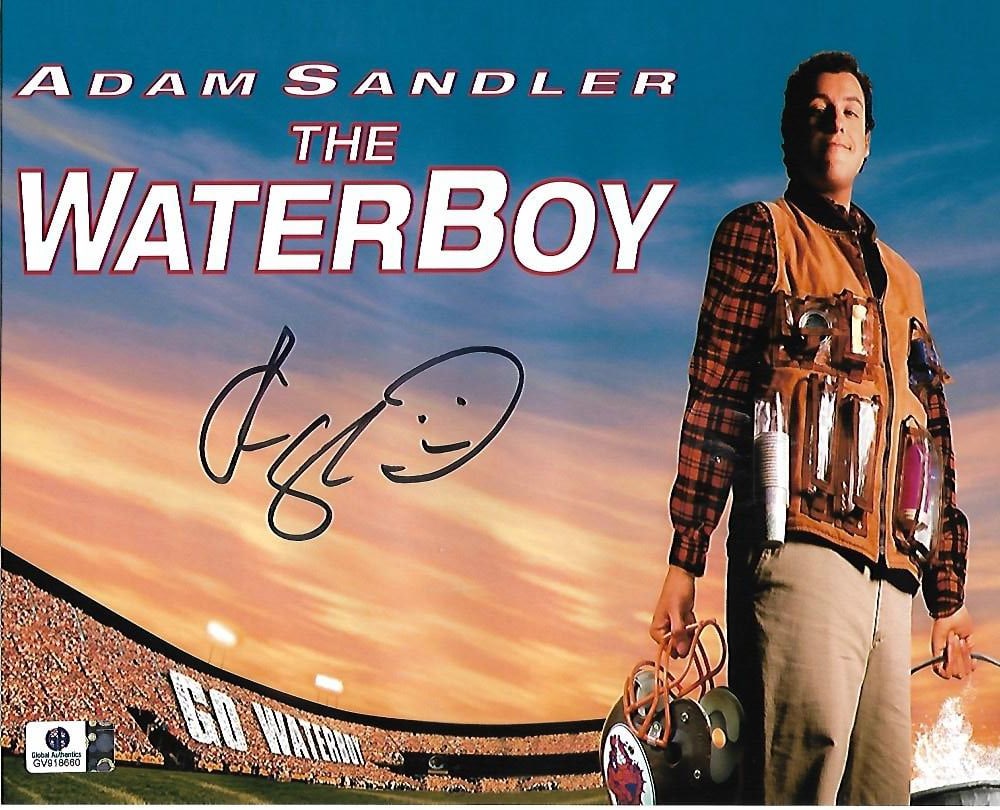 Adam Sandler The Waterboy Autographed 8x10 Photo coa: Adam Sandler Bobby Boucher The Waterboy Autographed 8x10 Photo GA coa - Autograph Location & coa # may vary