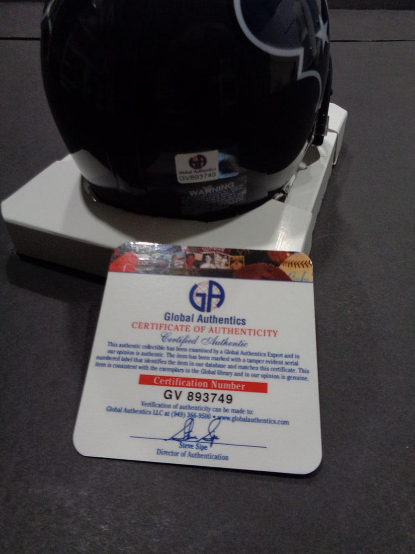 J.J. Watt Houston Texans Autographed Riddell Mini Helmet coa - 2