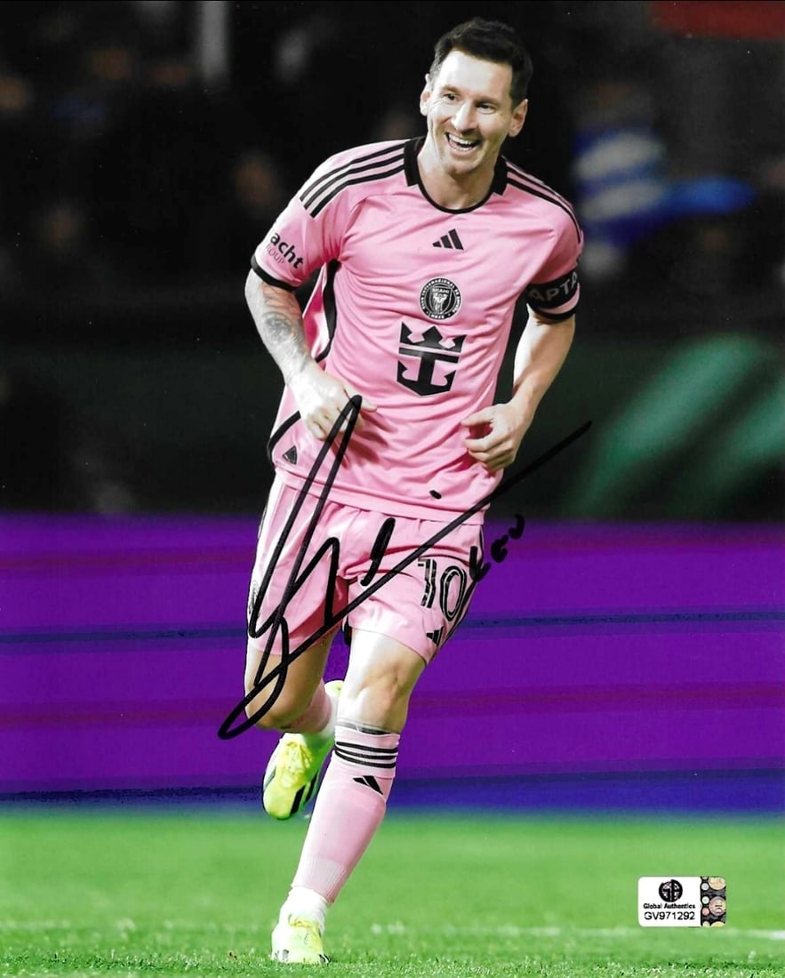Lionel Messi Inter Miami CF Autographed 8x10 Photo coa: Lionel Messi Inter Miami CF Autographed 8x10 GA coa - Autograph Location & coa # may vary