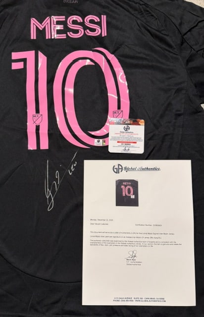 Lionel Messi INTER MIAMI CF 25/26 MESSI AWAY JERSEYAutographed 2022 Adidas Soccer Jersey LOA - 3