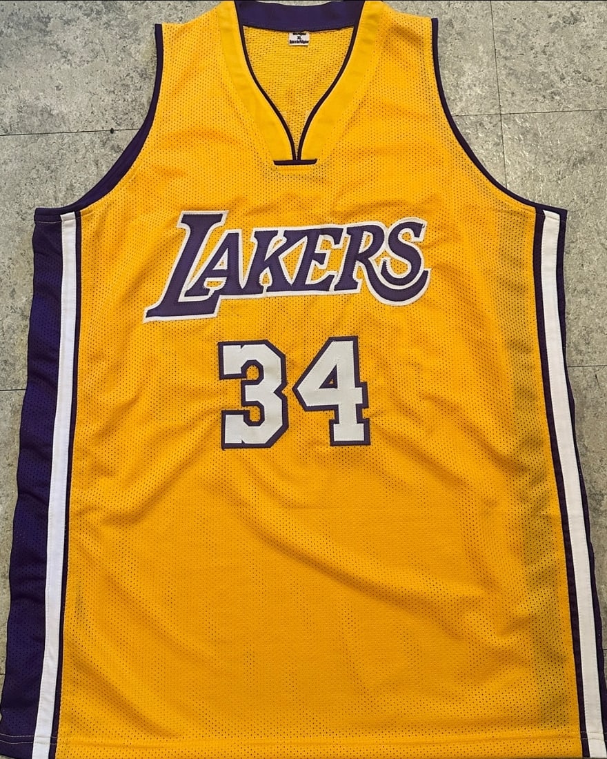 Shaquille O'Neal Los Angeles Lakers Autographed Custom Basketball Jersey coa - 3