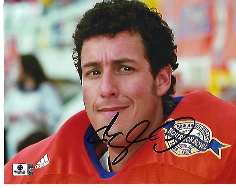 Adam Sandler The Waterboy Autographed 8x10 Photo coa: Adam Sandler Bobby Boucher The Waterboy Autographed 8x10 Photo GA coa - Autograph Location & coa # may vary
