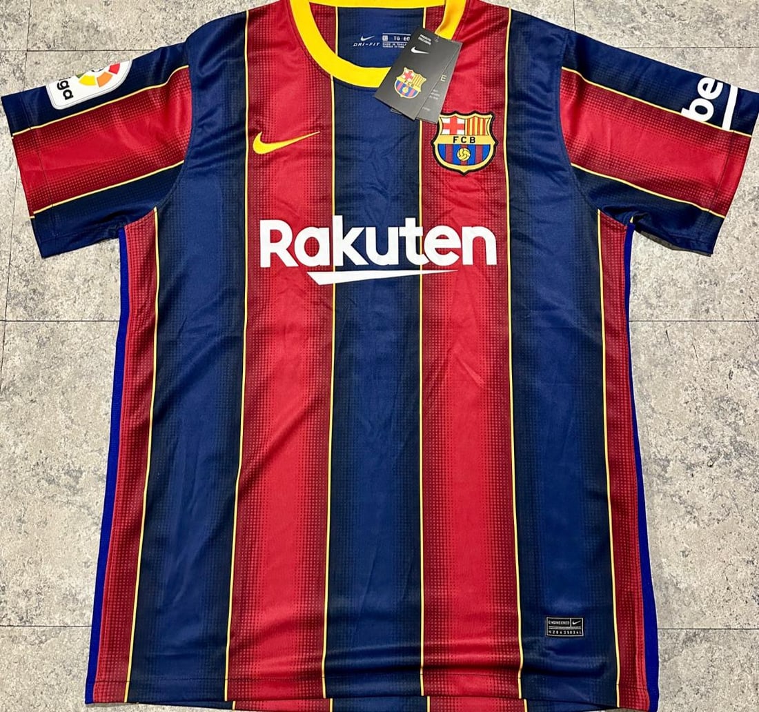 Lionel Messi F.C. Barcelona Autographed 2020-21 Nike Home Soccer Jersey coa - 3