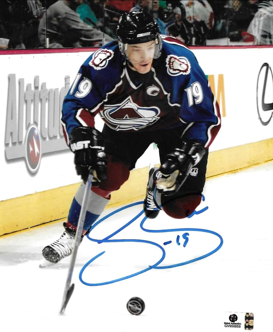 Joe Sakic Colorado Avalanche Autographed 8x10 Photo coa: Joe Sakic Colorado Avalanche Autographed 8x10 Photo GA coa - Autograph Location & coa # may vary