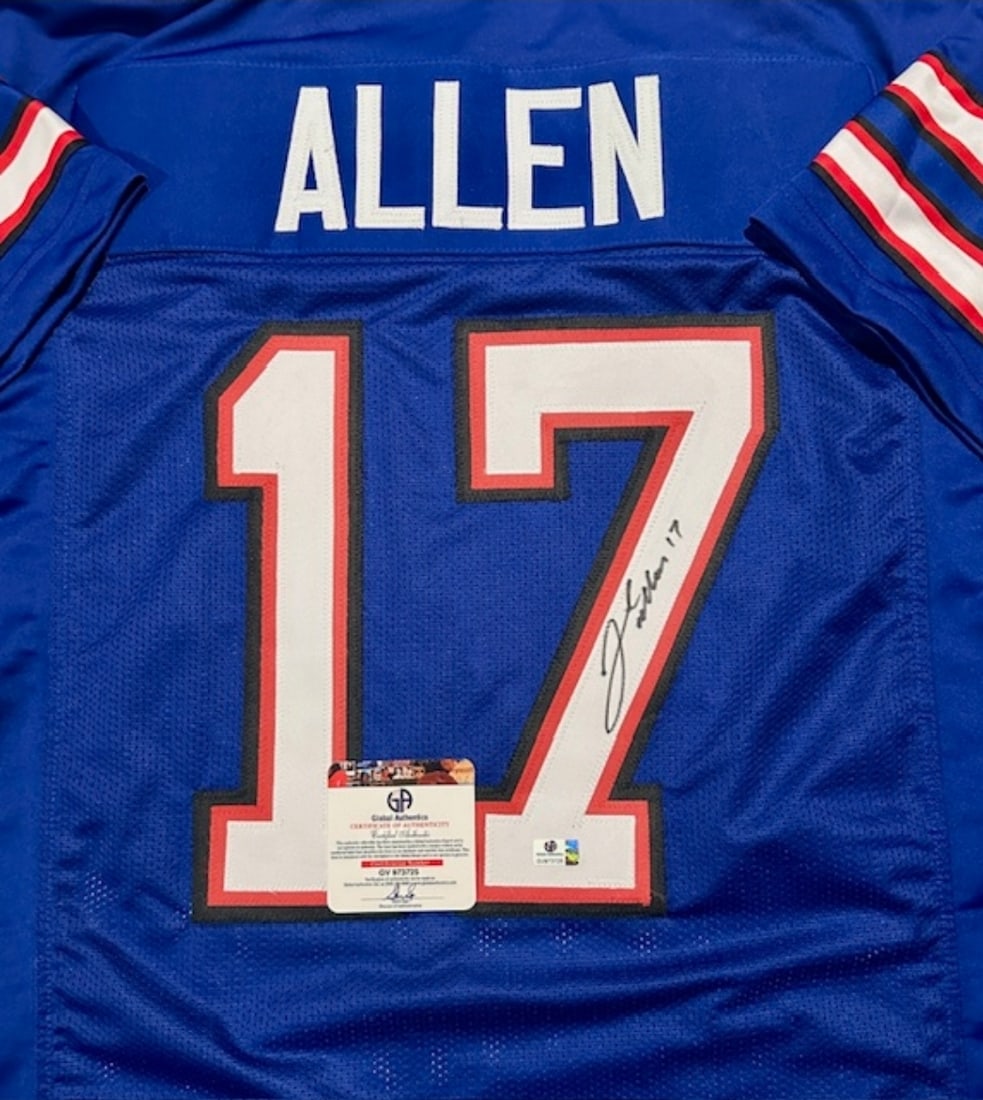 Josh Allen Buffalo Bills Autographed Custom Football Jersey coa - 2