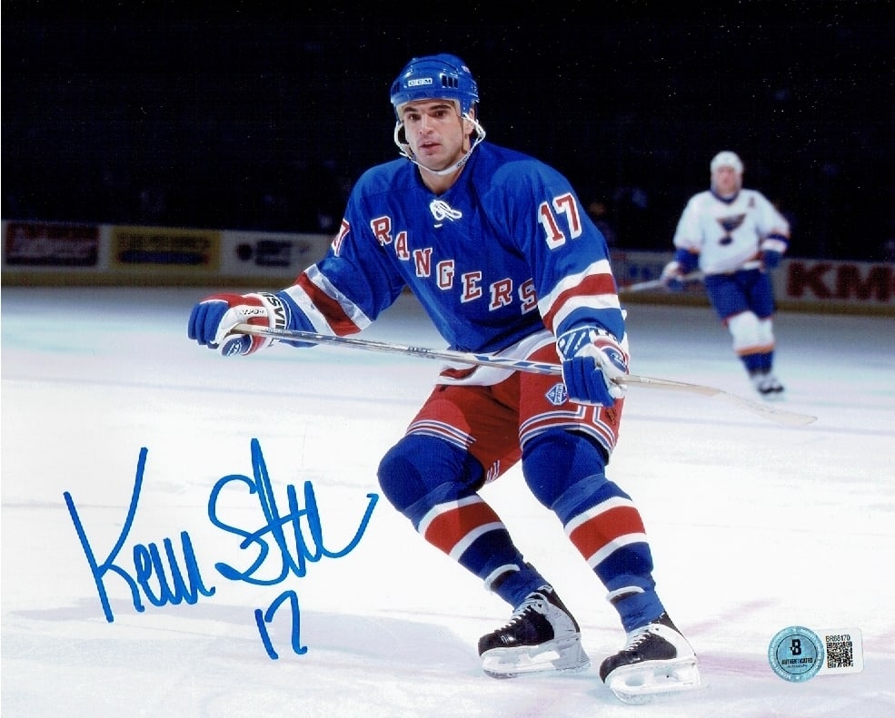 Kevin Stevens New York Rangers Autographed 8x10 Photo Beckett Hologram: Kevin Stevens New York Rangers Autographed 8x10 Photo Beckett Hologram
