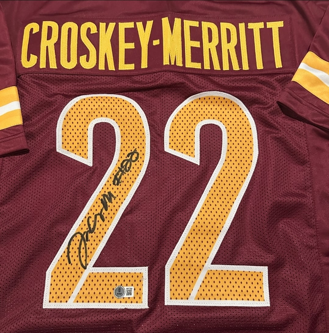 Jacory Croskey-Merritt Washington Commanders Autographed Custom Football Jersey Beckett Hologram - 2