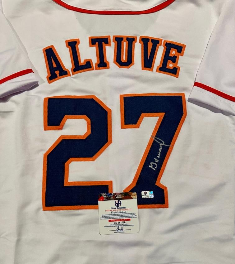 Jose Altuve Houston Astros Autographed Custom Baseball Jersey coa - 2