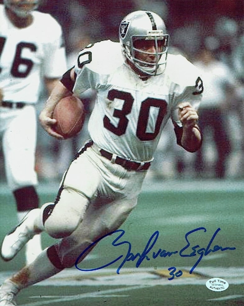 Mark Van Eeghan Oakland Raiders Autographed 8x10 Photo coa: Mark Van Eeghan Oakland Raiders Autographed 8x10 Photo Full Time Authentics coa