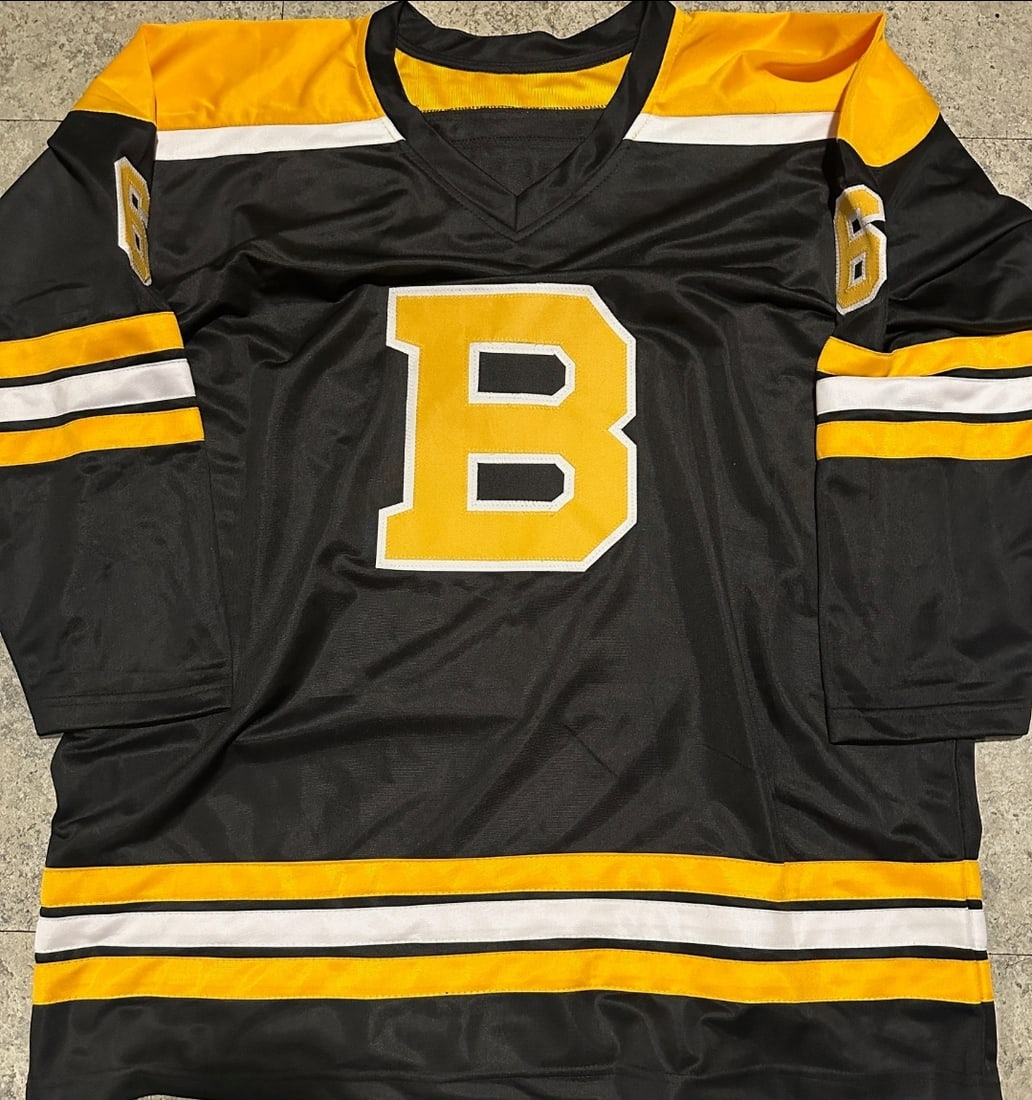 Mason Lohrei Boston Bruins Autographed Custom Hockey Jersey JSA coa - 3