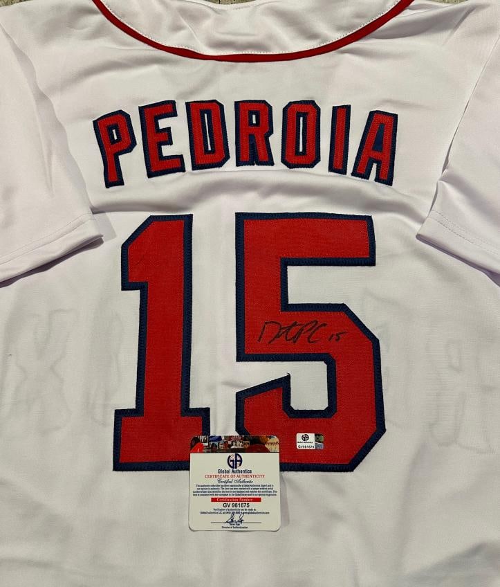 Dustin Pedroia Boston Red Sox Autographed Custom Baseball Jersey coa - 2