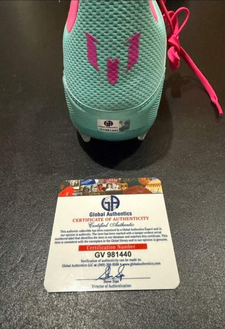 Lionel Messi Inter Miami CF Autographed Adidas Soccer Cleat coa - 2