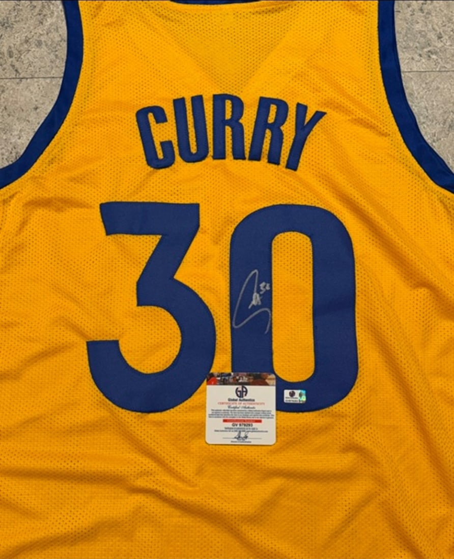 Stephen Curry Golden State Warriors Autographed Custom Basketball Jersey coa - 2