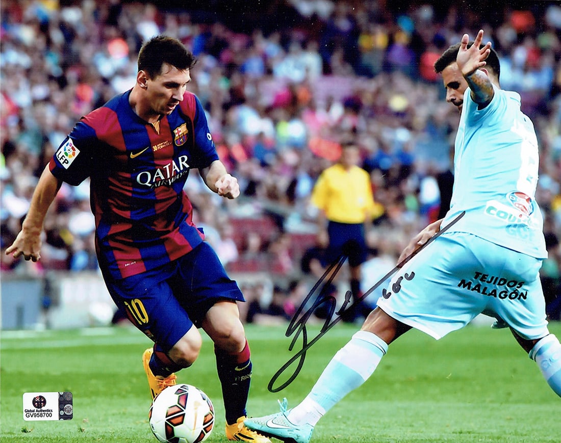 Lionel Messi FC Barcelona Autographed 8x10 Photo coa: Lionel Messi FC Barcelona Autographed 8x10 Photo GA coa - Autograph Location & coa # may vary