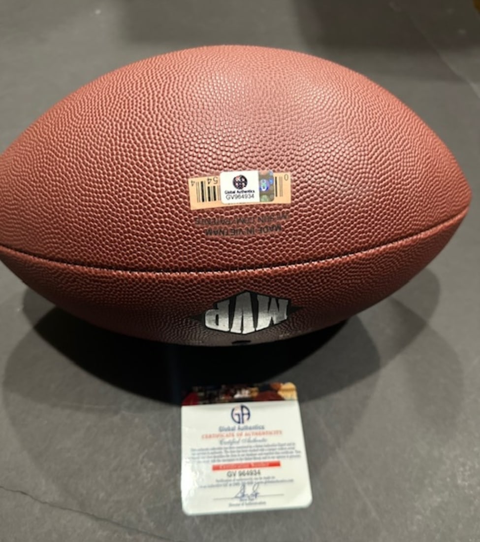 George Kittle San Francisco 49ers Autographed Wilson Football coa - 2