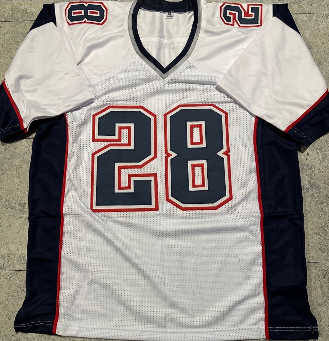 James White New England Patriots Autographed & Inscr Custom Football Jersey JSA coa - 3